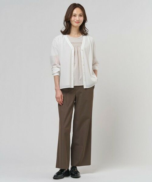 L size ONWARD(大きいサイズ) / エルサイズオンワード その他パンツ | 麻シェルドライ ワイド ストレート パンツ | 詳細19