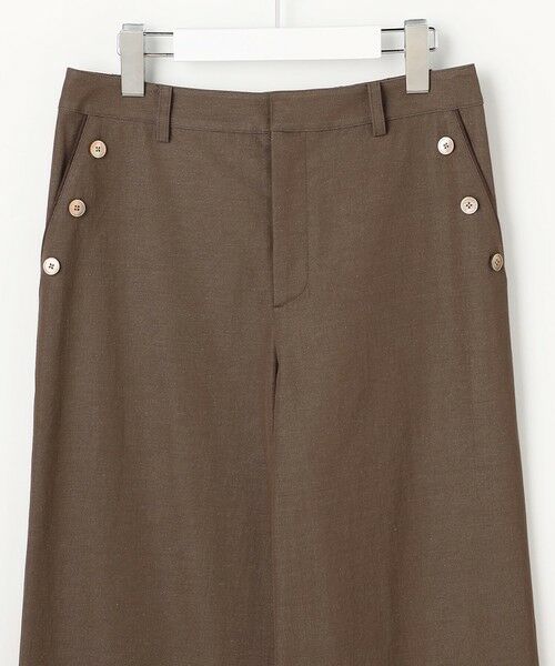 L size ONWARD(大きいサイズ) / エルサイズオンワード その他パンツ | 麻シェルドライ ワイド ストレート パンツ | 詳細16