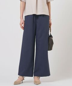 L size ONWARD(大きいサイズ) / エルサイズオンワード その他パンツ | ペンシル SLUB STRIPE ワイド イージー パンツ
