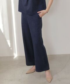 L size ONWARD(大きいサイズ) / エルサイズオンワード その他パンツ | リネンバイオシャンブレー ワイド パンツ