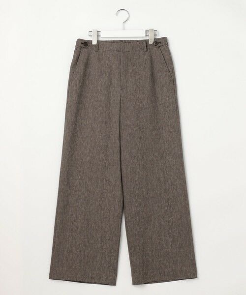 L size ONWARD(大きいサイズ) / エルサイズオンワード その他パンツ | 【セット着用可】リネンバイオシャンブレー ワイド パンツ | 詳細4