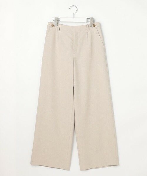 L size ONWARD(大きいサイズ) / エルサイズオンワード その他パンツ | リネンバイオシャンブレー ワイド パンツ | 詳細8