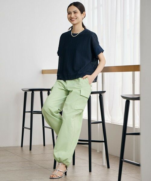 L size ONWARD(大きいサイズ) / エルサイズオンワード カーゴパンツ | 【SHIHOさん着用】ハイカウントカーゴ パンツ | 詳細5