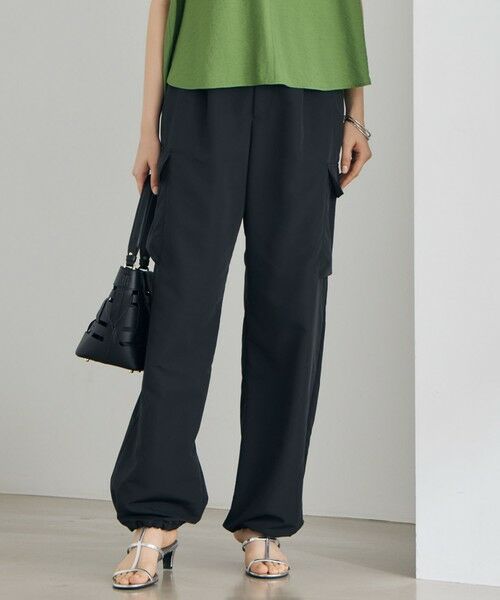 L size ONWARD(大きいサイズ) / エルサイズオンワード カーゴパンツ | 【SHIHOさん着用】ハイカウントカーゴ パンツ（ブラック）