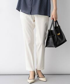 L size ONWARD(大きいサイズ) / エルサイズオンワード その他パンツ | 【CanCam掲載】リネンレーヨンストレッチ テーパード パンツ