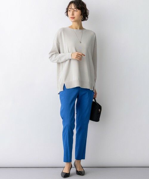 L size ONWARD(大きいサイズ) / エルサイズオンワード その他パンツ | 【CanCam掲載】リネンレーヨンストレッチ テーパード パンツ | 詳細6