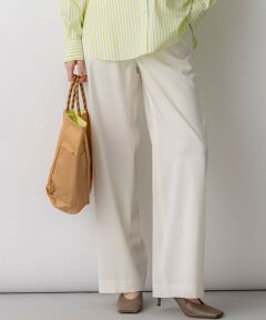 L size ONWARD(大きいサイズ) / エルサイズオンワード その他パンツ | リネンレーヨンストレッチ ワイドパンツ