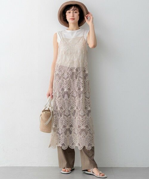 L size ONWARD(大きいサイズ) / エルサイズオンワード その他パンツ | 【CanCam・CLASSY.掲載】リネンレーヨンストレッチ ワイドパンツ | 詳細17