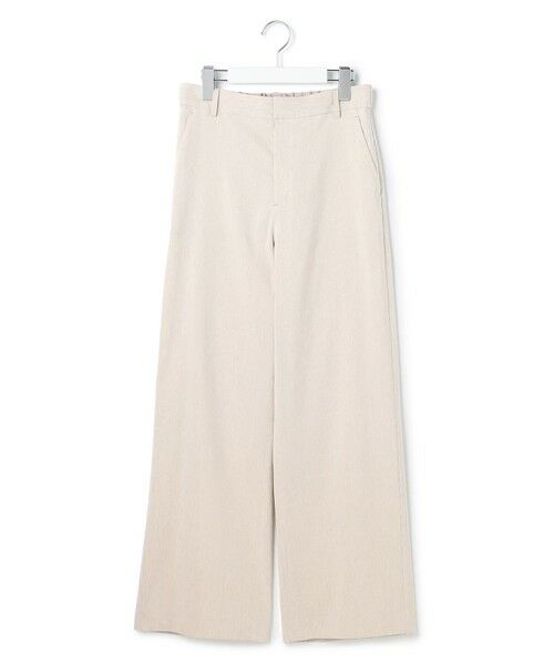L size ONWARD(大きいサイズ) / エルサイズオンワード その他パンツ | 【CanCam・CLASSY.掲載】リネンレーヨンストレッチ ワイドパンツ | 詳細30