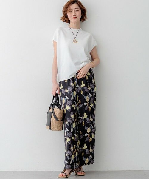 L size ONWARD(大きいサイズ) / エルサイズオンワード その他パンツ | カラーリリープリント ワイド パンツ | 詳細11