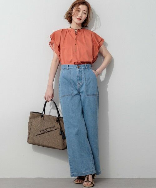L size ONWARD(大きいサイズ) / エルサイズオンワード デニムパンツ | 【見上愛さん着用】23区DENIM サマー ベイカーパンツ | 詳細14