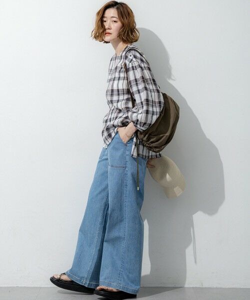 L size ONWARD(大きいサイズ) / エルサイズオンワード デニムパンツ | 【見上愛さん着用】23区DENIM サマー ベイカーパンツ | 詳細16
