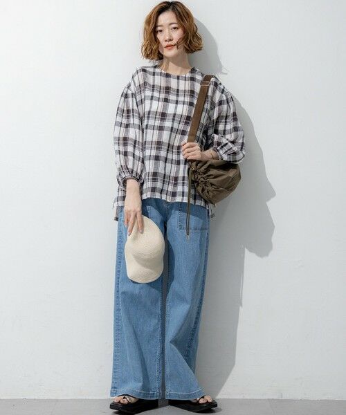 L size ONWARD(大きいサイズ) / エルサイズオンワード デニムパンツ | 【見上愛さん着用】23区 Summer DENIM ベイカーパンツ | 詳細8