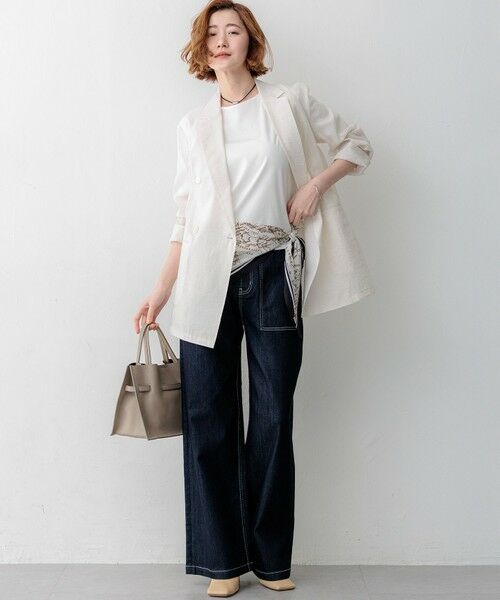 L size ONWARD(大きいサイズ) / エルサイズオンワード デニムパンツ | 【見上愛さん着用】23区 Summer DENIM ベイカーパンツ | 詳細25