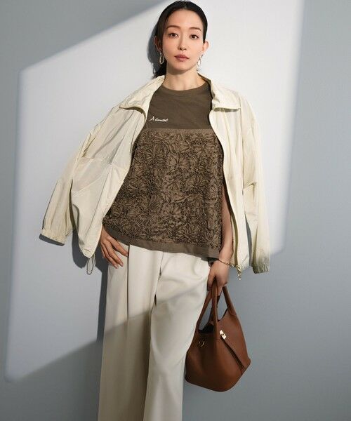 L size ONWARD(大きいサイズ) / エルサイズオンワード その他パンツ | 【WEB&一部店舗限定】ストレッチジョーゼット ワイドパンツ | 詳細8