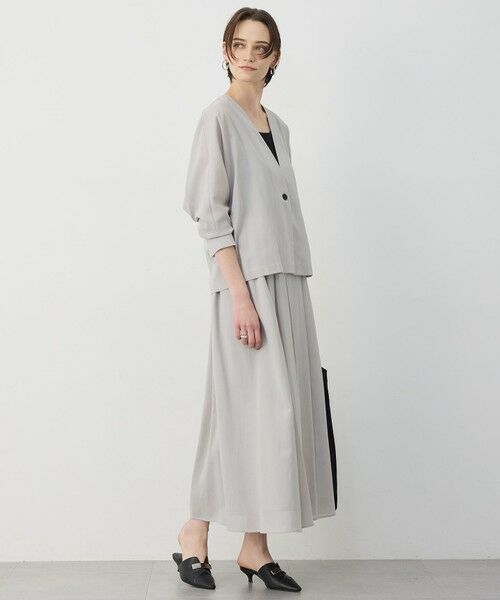 L size ONWARD(大きいサイズ) / エルサイズオンワード ミニ・ひざ丈スカート | ハイツイストドライメッシュ フレアスカート | 詳細4