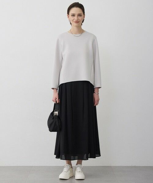 L size ONWARD(大きいサイズ) / エルサイズオンワード ミニ・ひざ丈スカート | ハイツイストドライメッシュ フレアスカート | 詳細22