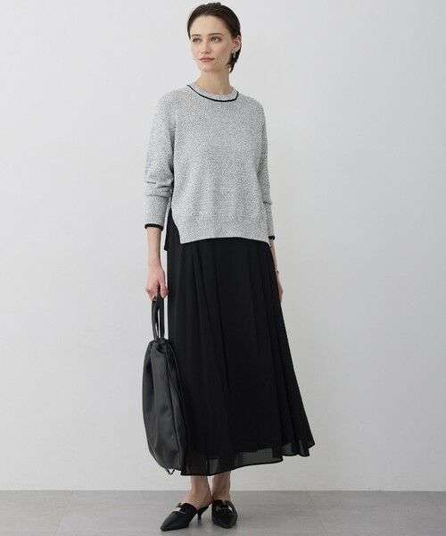 L size ONWARD(大きいサイズ) / エルサイズオンワード ミニ・ひざ丈スカート | ハイツイストドライメッシュ フレアスカート | 詳細15