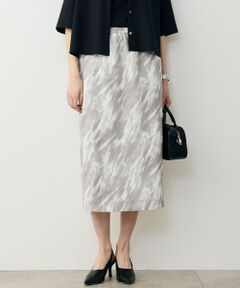 L size ONWARD(大きいサイズ) / エルサイズオンワード ミニ・ひざ丈スカート | FluidBackSatin ナロースカート