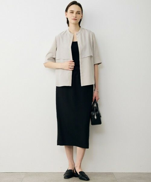 L size ONWARD(大きいサイズ) / エルサイズオンワード ミニ・ひざ丈スカート | FluidBackSatin ナロースカート | 詳細10