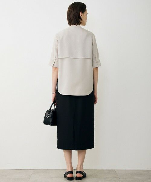 L size ONWARD(大きいサイズ) / エルサイズオンワード ミニ・ひざ丈スカート | FluidBackSatin ナロースカート | 詳細8