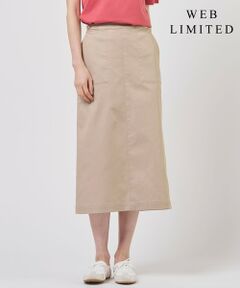L size ONWARD(大きいサイズ) / エルサイズオンワード ミニ・ひざ丈スカート | 【WEB限定カラーあり】TCシャンブレーサテンST ナロー スカート