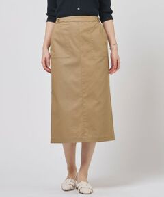 L size ONWARD(大きいサイズ) / エルサイズオンワード ミニ・ひざ丈スカート | 【WEB限定カラーあり】TCシャンブレーサテンST ナロー スカート