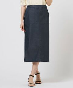 L size ONWARD(大きいサイズ) / エルサイズオンワード ミニ・ひざ丈スカート | 【WEB限定カラーあり】TCシャンブレーサテンST ナロー スカート