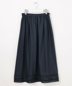 L size ONWARD(大きいサイズ) / エルサイズオンワード ミニ・ひざ丈スカート | スパンソフトクロス刺繍 スカート