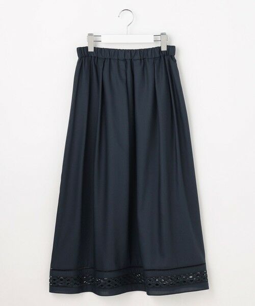 L size ONWARD(大きいサイズ) / エルサイズオンワード ミニ・ひざ丈スカート | 【セット着用可】スパンソフトクロス刺繍 スカート | 詳細3