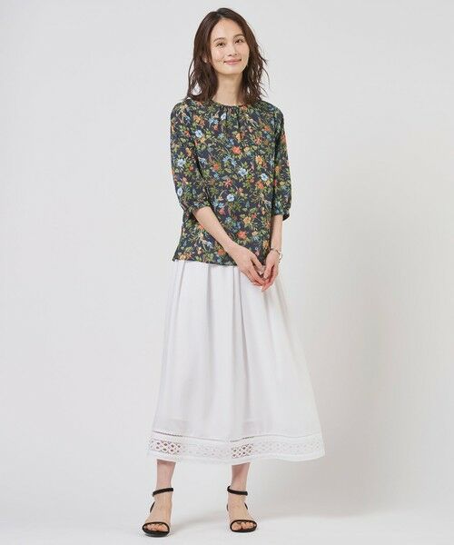 L size ONWARD(大きいサイズ) / エルサイズオンワード ミニ・ひざ丈スカート | 【セット着用可】スパンソフトクロス刺繍 スカート | 詳細14