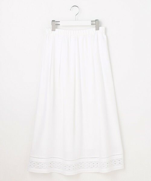 L size ONWARD(大きいサイズ) / エルサイズオンワード ミニ・ひざ丈スカート | スパンソフトクロス刺繍 スカート | 詳細13