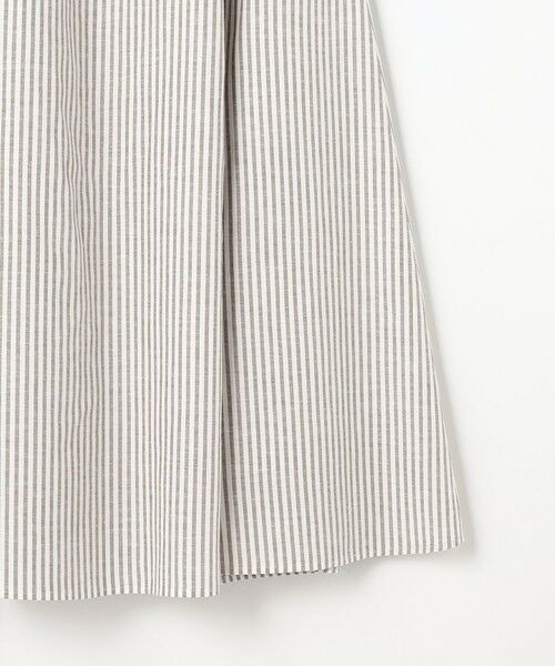 L size ONWARD(大きいサイズ) / エルサイズオンワード ミニ・ひざ丈スカート | 【セット着用可】リネンMIX ストライプ フレア スカート | 詳細6