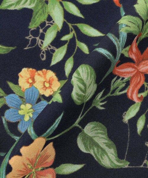 L size ONWARD(大きいサイズ) / エルサイズオンワード ミニ・ひざ丈スカート | スパンボタニカル プリント ロング フレア スカート | 詳細11