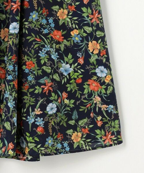 L size ONWARD(大きいサイズ) / エルサイズオンワード ミニ・ひざ丈スカート | スパンボタニカル プリント ロング フレア スカート | 詳細14