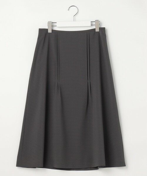 L size ONWARD(大きいサイズ) / エルサイズオンワード ミニ・ひざ丈スカート | シアーブロックチェック フレア スカート | 詳細3