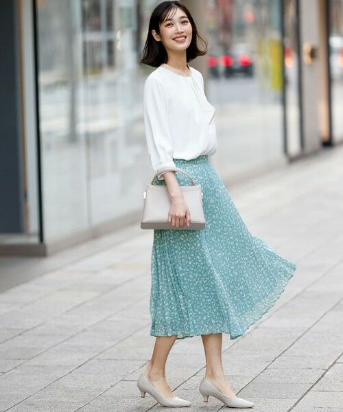 L size ONWARD(大きいサイズ) / エルサイズオンワード ミニ・ひざ丈スカート | エアリープリーツ スカート | 詳細12