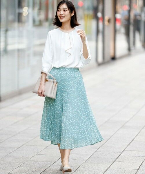 L size ONWARD(大きいサイズ) / エルサイズオンワード ミニ・ひざ丈スカート | エアリープリーツ スカート | 詳細13