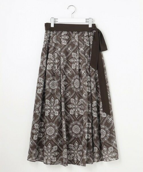 L size ONWARD(大きいサイズ) / エルサイズオンワード ミニ・ひざ丈スカート | 【カタログ掲載】ロータスタイルプリント スカート | 詳細8