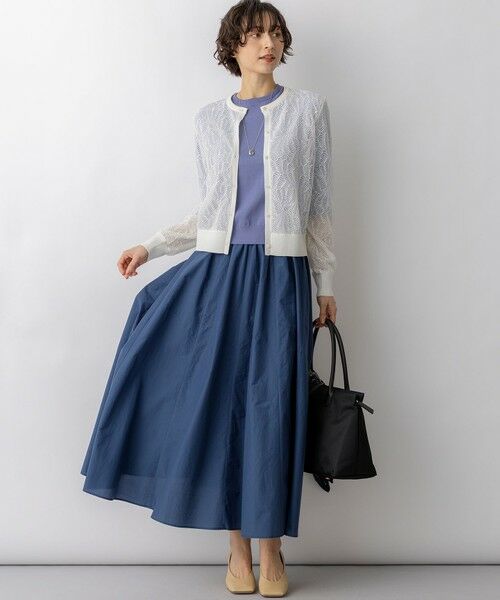 L size ONWARD(大きいサイズ) / エルサイズオンワード ミニ・ひざ丈スカート | 【一部予約】ナイロンコットンタフタ フレアスカート | 詳細17