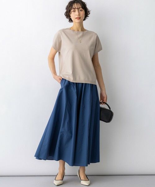 L size ONWARD(大きいサイズ) / エルサイズオンワード ミニ・ひざ丈スカート | 【一部予約】ナイロンコットンタフタ フレアスカート | 詳細20