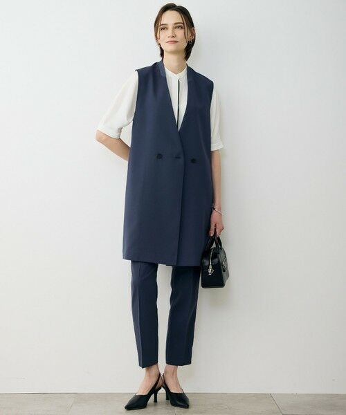 L size ONWARD(大きいサイズ) / エルサイズオンワード ベスト | FluidBackSatin シアーコンビジレ | 詳細1