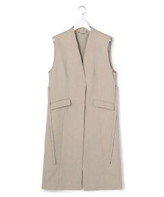 L size ONWARD(大きいサイズ) / エルサイズオンワード ベスト | 【WEB＆一部店舗限定】 SerikaWorsted ノーカラーロングジレ