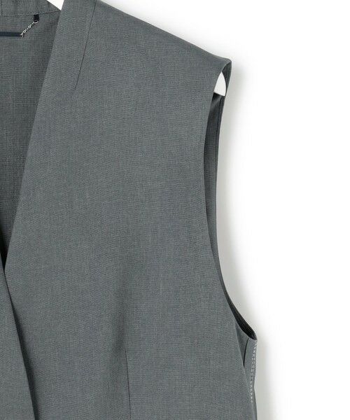 L size ONWARD(大きいサイズ) / エルサイズオンワード ベスト | 【WEB＆一部店舗限定】 SerikaWorsted ノーカラーロングジレ | 詳細3