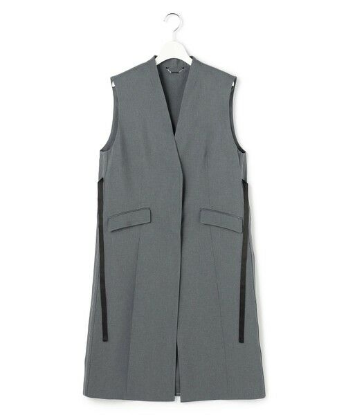 L size ONWARD(大きいサイズ) / エルサイズオンワード ベスト | 【WEB＆一部店舗限定】 SerikaWorsted ノーカラーロングジレ | 詳細6
