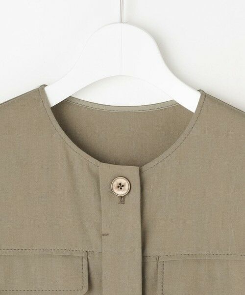 L size ONWARD(大きいサイズ) / エルサイズオンワード ベスト | 【SHIHOさん着用・セットアップ対応】リネンストレッチ ジレ | 詳細8