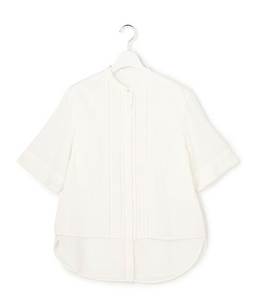 L size ONWARD(大きいサイズ) / エルサイズオンワード シャツ・ブラウス | リネンスラブローン バンドカラーデザインシャツ | 詳細3