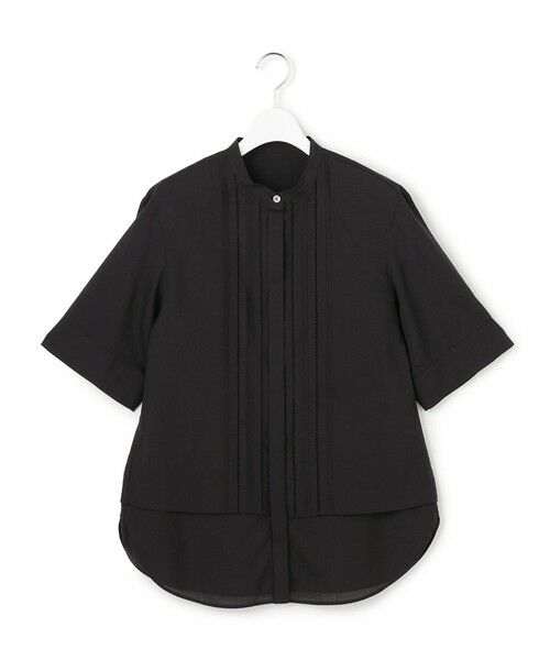 L size ONWARD(大きいサイズ) / エルサイズオンワード シャツ・ブラウス | リネンスラブローン バンドカラーデザインシャツ | 詳細8