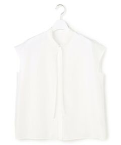 L size ONWARD(大きいサイズ) / エルサイズオンワード シャツ・ブラウス | セシェシルキーローン フレンチスリーブボウタイブラウス