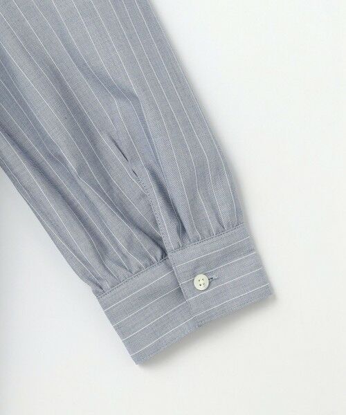 L size ONWARD(大きいサイズ) / エルサイズオンワード シャツ・ブラウス | 【一枚で着映え】ストライプ×エンブロイダリー バンドカラー ブラウス | 詳細14